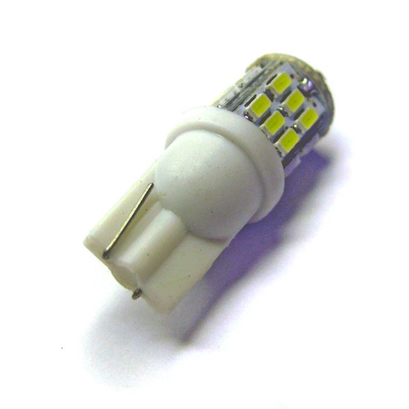 Ampoule Wedge W5W W16W 30 leds blanches 3014 9 à 30 volts LedPL