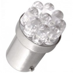 Ampoule Led R5W R10W BA15S à 9 leds rondes 24 volts