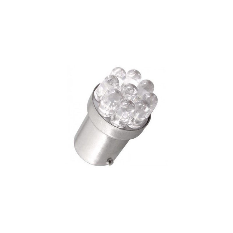 Ampoule R5W BA15S 9 Leds rondes 24 volts non polarisée - Led-effect