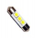 Ampoule navette C5W 36mm à 3 leds 24 volts