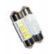 Ampoule navette C5W 36mm à 3 leds 24 volts