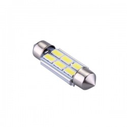 Ampoule navette C10W 36mm à 6 leds 5630 24 volts