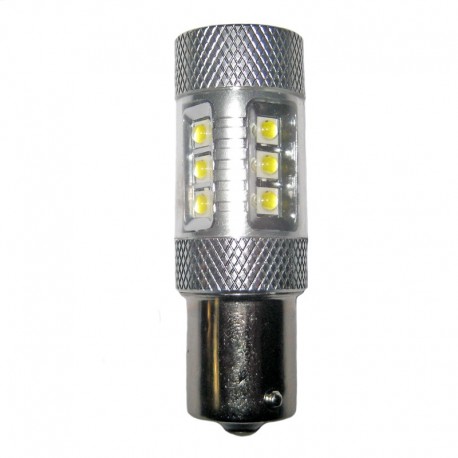 Ampoule Led p21w ba15s 12 leds + 4 Cree 9-30 volts