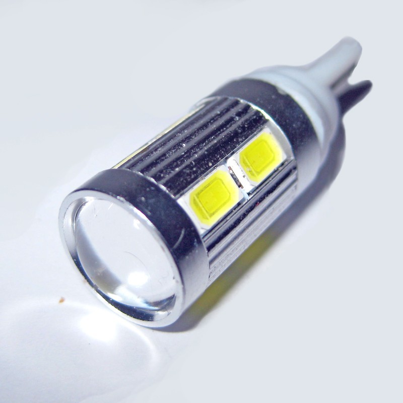 Ampoule Wedge T10 W5W W16W 10 leds blanches 5630 9 à 30 volts - Led-PL E.I.