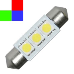 Ampoule led navette C5W 36mm RGB 256 couleurs multicouleur avec  télécommande CNJY.