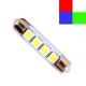 Ampoule navette C5W 42mm à 4 leds 24 volts