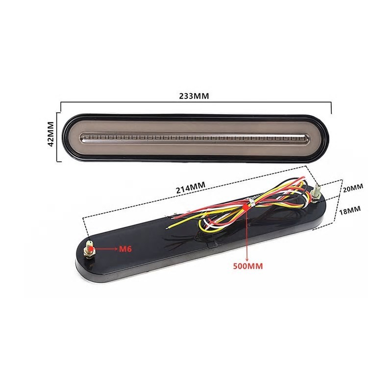 Feu remorque à LED 12 et 24V 