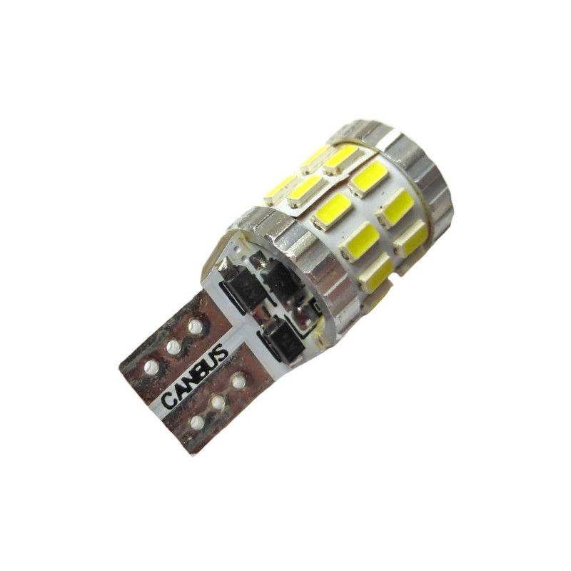 2 Ampoules veilleuses à led effet blanc anti-erreur OBD W5W t10