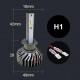 Ampoule H1 à leds de 4000 Lumens 24 volts